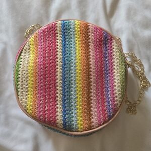 Colorful Striped Round Women Bag